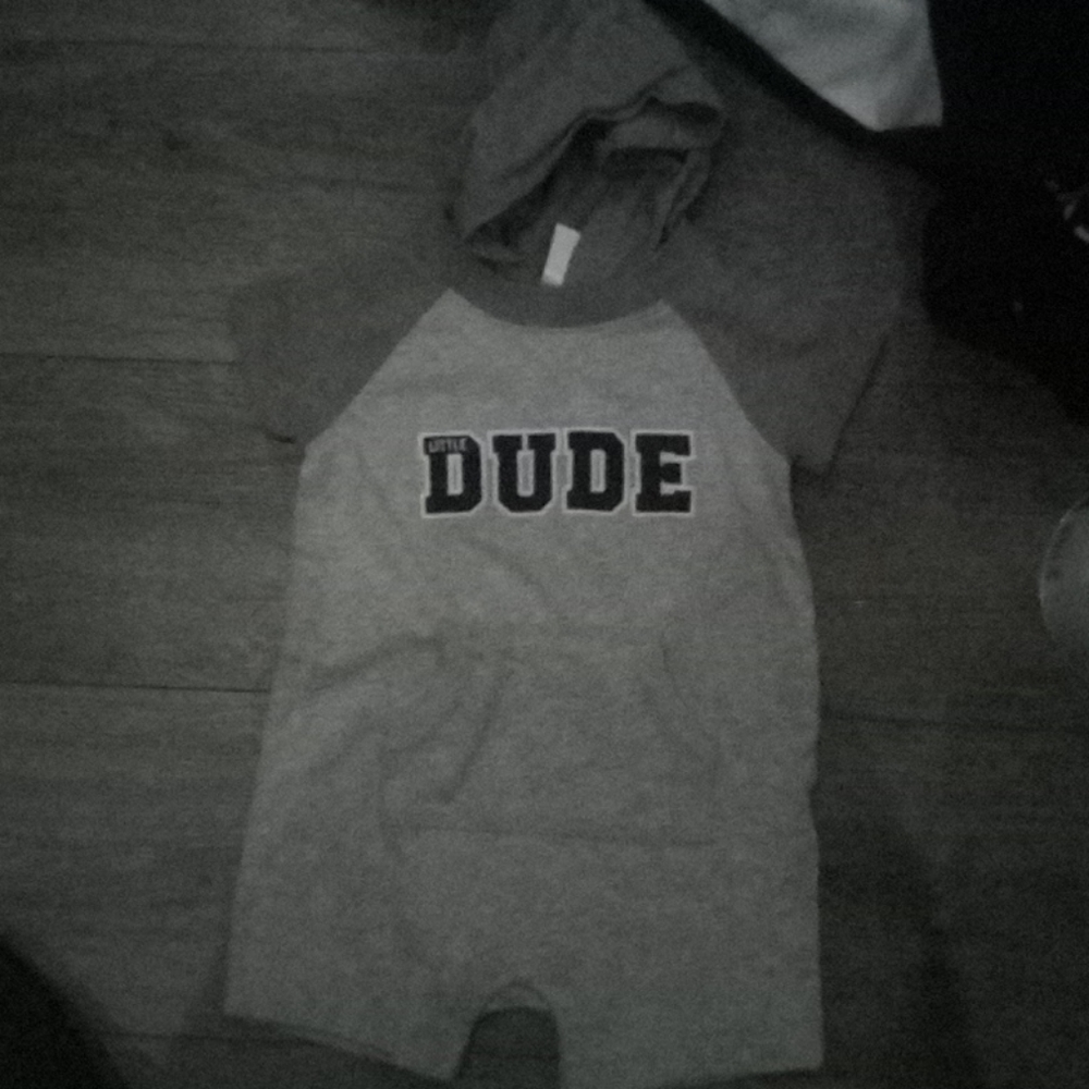 Dude logo hooded one piece